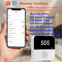 Dispositifs d'alerte de chute WiFi sans fil, bracelet SOS d'urgence pour infirmières, bouton d'appel pour aidants avec application Tuya Smart pour personnes âgées