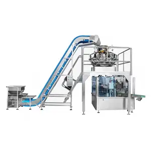 Premade pouch doypack sachet nuts rice snack rotary weighting machinery automatic packing and sealing machine