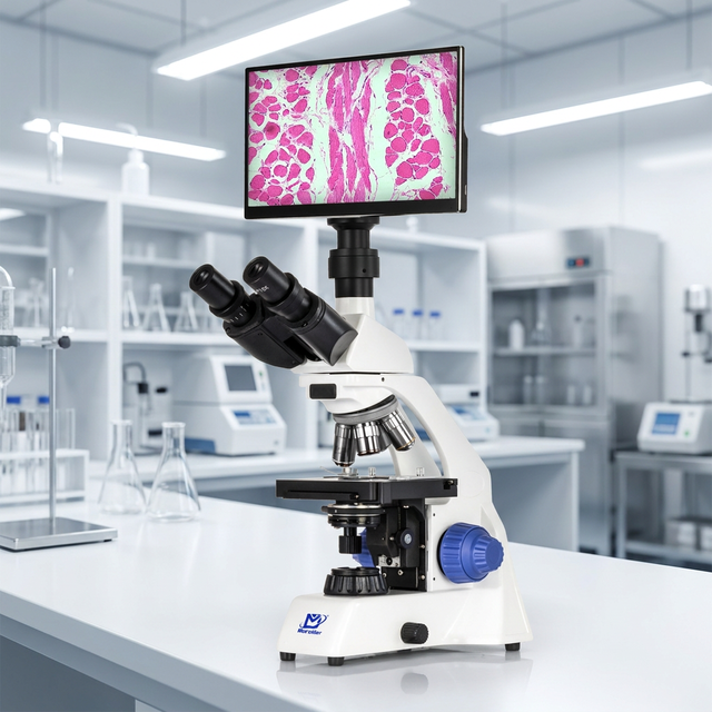 Murzider MSD1125-11.6YT Biological Microscope for Medical Laboratories, Veterinary Laboratories and Pet Hospitals