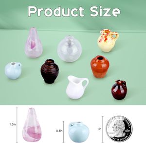 8PCS Mini Vase Magnets - Bud Vases Magnetic 2025 New Cute Mini Ceramic Magnets for <b>Fridge</b> 3D Ceramic Flower Vase Funny - Product Image 3