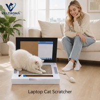 Griffoir pour chat en forme d'ordinateur portable, en carton ondulé, design bureau, mobilier interactif, vente en gros