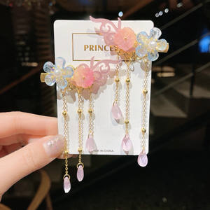 2 pz/set nuovi bambini graziosi fermagli per capelli con ornamento di fiori per ragazze graziose mollette per capelli cinesi antichi accessori per capelli per bambini - Product Image 5