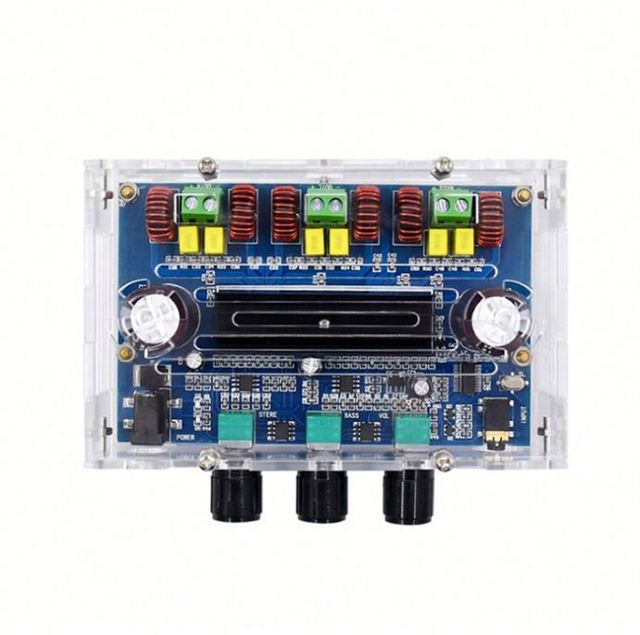 XH-A305K Blue  Tooth 5.0 Digital Audio Amplifier Board TPA3116D2 2.1 Channel Audio Bass Subwoofer Stereo 50Wx2+100W Home Theater
