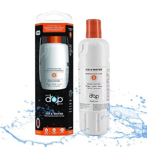 Filtre à eau pour réfrigérateur FlLTERD2, charbon actif de coque de noix de coco, filtration directe pour eau potable, glace et eau - Product Image 1