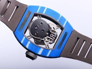 Men's Tourbillon Mechanical <b>Watch</b>, Blue Carbon Fiber Skeleton Design, Sporty Business <b>Watch</b> - Product Image 6
