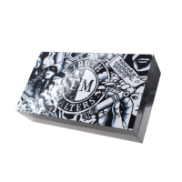 Boîte cadeau VIP en carton en forme de livre à trois couches avec laminage mat/brillant, emballage de luxe à plusieurs niveaux, matériaux recyclables
