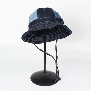 Chapeau Bob en Jean Délavé Personnalisé avec Logo, Style Vintage, pour Hommes, Idéal pour l'Été et les Activités de Plein Air, Vente en Gros - Product Image 4