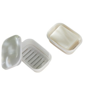 Soap Dish Rectangular White Draining Function Portable For Home Bathroom Use - Product Image 5