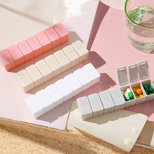 กล่องยาพลาสติก 7 ช่องสำหรับจัดเก็บยาเช้า กลางวัน และเย็น - กล่องจ่ายยาแบบพกพา - Product Image 3