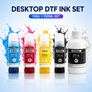 Juego de Tintas DTF para Impresora de Escritorio, 70ml 250ml, CMYK Blanco, a Base de Agua, para Impresión Digital por Transferencia de Calor, Venta al Por Mayor - Product Image 1