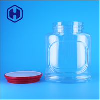 Pot en PET transparent de qualité alimentaire avec couvercle à vis personnalisé pour aliments pour animaux, bonbons, collations, fruits secs - Emballage anti-fuite sans BPA