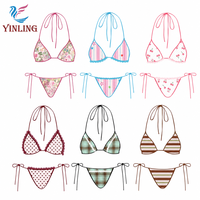 Maillot de bain deux pièces Yinling pour femmes, nouveau design, couleur marron, maillot de bain sexy à lanières pour filles, maillot de bain dos nu, bikini