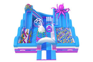 Grand <span class=keywords><strong>château</strong></span> gonflable <span class=keywords><strong>de</strong></span> bonbons avec toboggan, <span class=keywords><strong>tour</strong></span> d'escalade et obstacles amusants | Bâche en PVC durable pour locations et parcs - Product Image 6