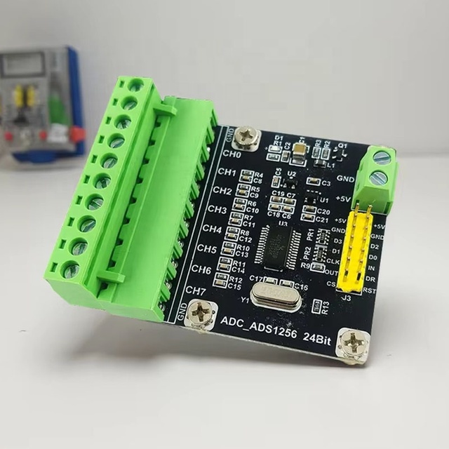 ADS1256 Module, 8-Channel 24-Bit High Precision ADC DAQ Data Acquisition Card Analog to Digital Converter