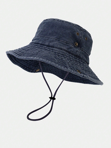 OEM Vente en gros de chapeaux au design de haute qualité Chapeau seau en jean réversible avec logo personnalisé brodé et imprimé Chapeau en jean pour hommes - Product Image 4