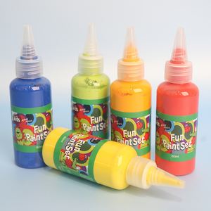 Ensemble de peinture au doigt à la <span class=keywords><strong>gouache</strong></span> HongXi Culture 36 couleurs pour l'art des empreintes de mains en maternelle, couleurs vibrantes, 60 ml, commandes en gros disponibles - Product Image 3