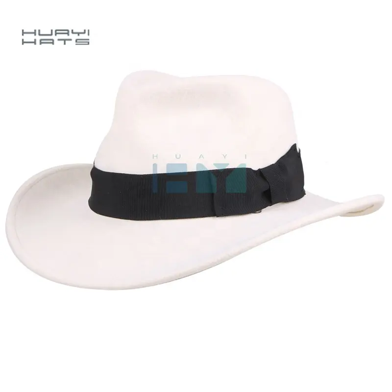 fashion 100% wool felt cowboy hats outdoor party white sombreros cowboy