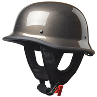Casque de moto demi-coque de style rétro allemand certifié DOT en ABS, adapté à toutes les saisons
