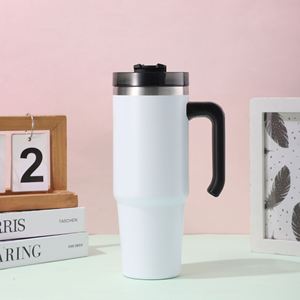 Gobelet de voyage isotherme pour voiture 20oz 30oz, tasse à double paroi avec couvercle, paille et base antidérapante pour le bureau - Product Image 3