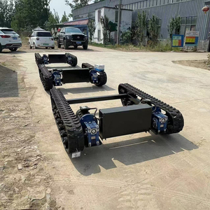 Điện hoạt động trơn tru Crawler Chassis cho máy móc xây dựng điều khiển từ xa thép cao su bài hát 1t tải công suất - Product Image 5