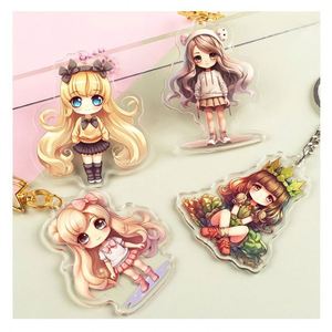 Échantillons Gratuits – Nouveaux Breloques Mignons Sans Frais de Moule – Porte-clés Personnalisés en Acrylique Thème Anime pour Bubble Tea - Product Image 1