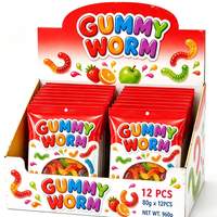 BESTAR Groothandel Zoete Jelly Wormen Leuke Vormen Niet-Kleverige Snoepjes Kleurrijke Gummy Wormen Gemengde Fruit Kauwgom Snoepjes Kindersnack Suiker