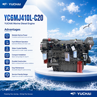 Motor Diésel SCDC YUCHAI YC6MJ410-C20 de 300kW, 6 Cilindros, Turboalimentado, Refrigerado por Agua, para Barcos Pesqueros, Remolcadores y Transbordadores de Pasajeros