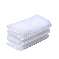 Serviettes jetables en microfibre ultra douces et épaisses en polyester tricoté chaîne, blanches, pour le visage, paquet de 20 unités