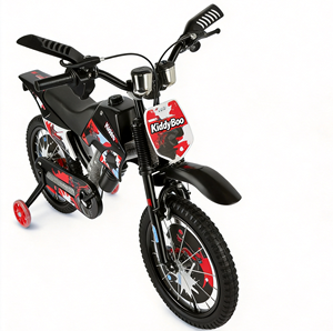 Vélo pour enfants de style moto, 12-20 pouces, en stock direct usine, avec roues d'apprentissage et porte-bouteille pour garçons - Product Image 4