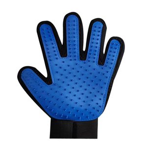 Gants de toilettage pour animaux de compagnie, type aiguille, pour chat à poils courts, brosse de massage, élimination des poils, bleu et noir - Product Image 2