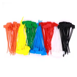 Etiqueta colorida Etiqueta Bridas para cables Correas de plástico Etiqueta de marca Etiqueta