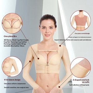 Chaleco Moldeador de Nylon Fino Postoperatorio de Liposucción en el <span class=keywords><strong>Pecho</strong></span> para Mujer, con Anillo de Sujeción en el Brazo, Sujetador sin Succión, Corsé y Sujetador Fijo para Prótesis - Product Image 2