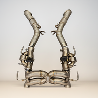 Sistem Knalpot Tuning Sport untuk Ferrari SF90 Downpipe Twin Pipe High Flow Racing Exhaust Accessory