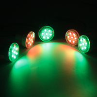 Lumière LED à pixels en PVC de 38 mm de diamètre, 24 V CC, avec 7 LED SMD 5050 RGB, trou de 19 mm, IP66, pour éclairage ponctuel de parc à thème