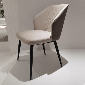 Khuyến mãi Ghế Nhật Bản cho phòng ăn Ghế ăn nhung xanh có tay vịn lưng thấp phong cách châu Âu - Product Image 5