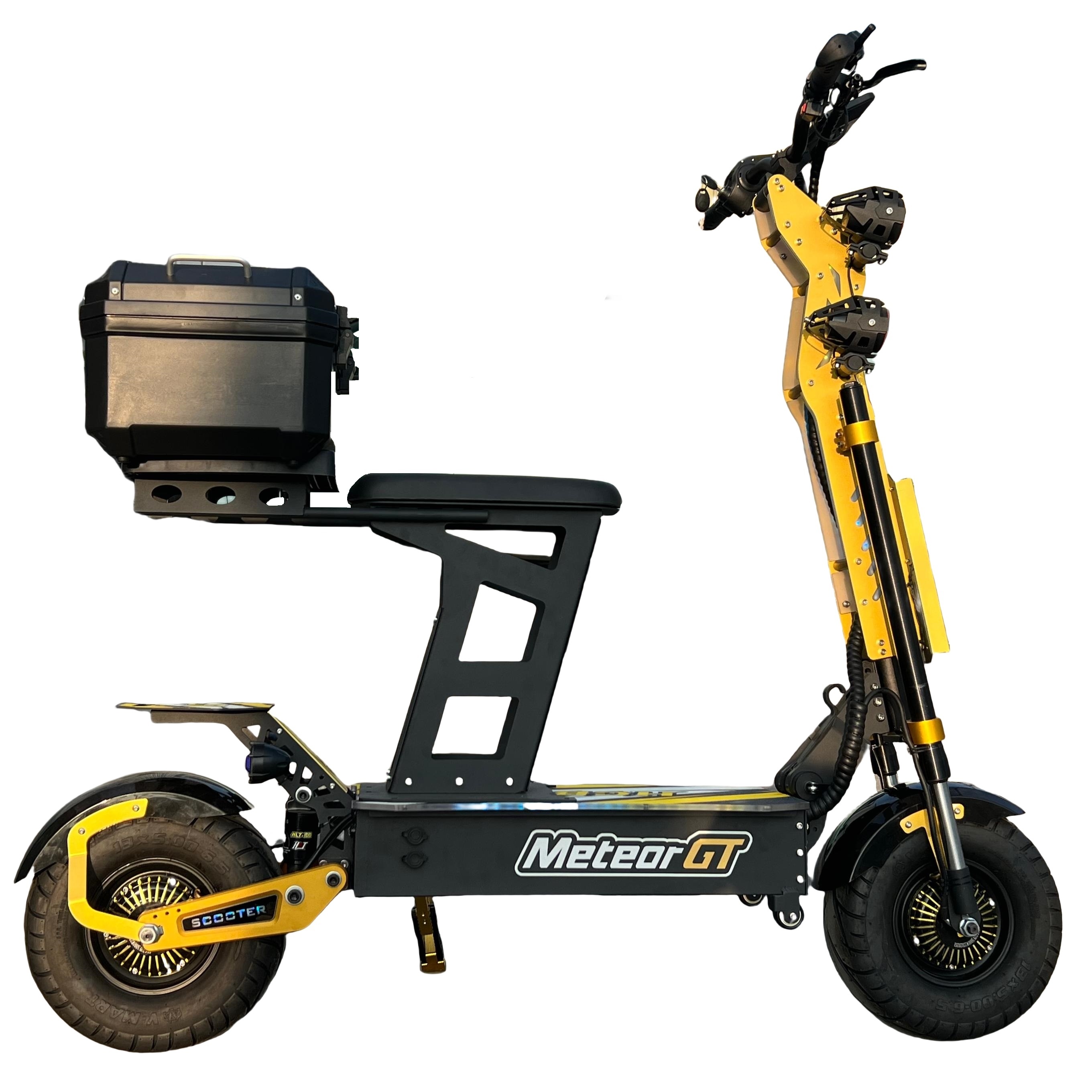 Dorado y negro: asientos premium + maletero de 47 litros