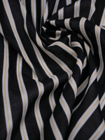 Tissu en coton à rayures noires et blanches, fibre végétale, largeur 57,09 pouces, tissu pour vêtements vendu au mètre pour la confection de vêtements