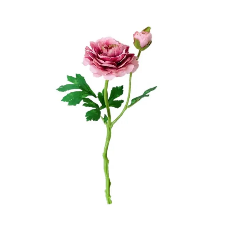 2 Hoofden Korte Stengels Kunstmatige Camellia Thee Rose Lotus Bloemen Voor Decoratie