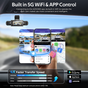 AZDOME M350, la Nueva Cámara para Coche con Apple Find <span class=keywords><strong>My</strong></span>, 4 Canales, 360 Grados, 2k+1080p, 5G Wifi, GPS, con Control por Aplicación - Product Image 4