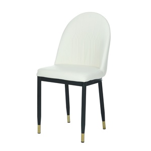 Chaise de <span class=keywords><strong>salle</strong></span> à manger moderne en métal et cuir, <span class=keywords><strong>prix</strong></span> direct usine, dossier confortable, mobilier pour hôtel et restaurant - Product Image 5