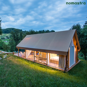 Tente de glamping écologique préfabriquée en bois durable Safari Lodge pour les <span class=keywords><strong>campings</strong></span> Tente de safari modulaire en acier de luxe pour les centres de villégiature - Product Image 3