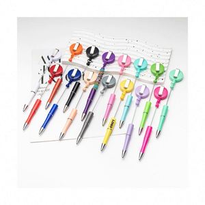 DIY Durable Metal Silk Screen Printed Retractable Badge Reel Pen | Custom Bead <b>Pull</b> Pen | Promotional Gift - Product Image 1