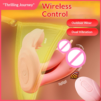 Vibrierender Tragbarer Weiblicher Dildo Masturbations-Vibrator Fernbedienung Kleiner Schmetterling Wiederaufladbar Wasserdicht Erotisches Spielzeug für Frauen