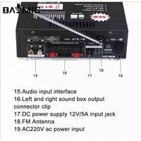 Toptan 300W 300W 5.1 araba ses güç Mini araba ev amplifikatör Bt ile stokta hazır gemi