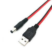 USB 2.0 Stecker auf DC5.5*2.1mm/2.5mm & DC3.5*1.35mm Hohlstecker Stromkabel für Computer und Haushaltsgeräte