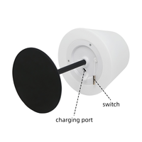 Lampe de chevet moderne à piles, lampe de bureau LED avec commande tactile, CRI élevé 95, 3 modes de couleur, décoration de chambre à coucher