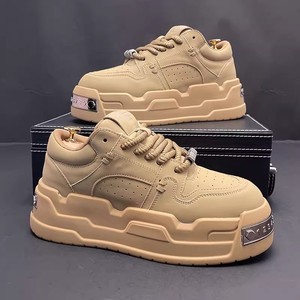 New Low Cut Thick Soled Cotton <b>Height</b> <b>Increasing</b> Anti Slip Fashion Trend Outdoor Casual Skateboarding <b>Shoes</b> for Men All Seasons - Product Image 5