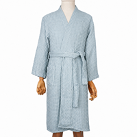 Peignoir de bain en tissu éponge respirant pour hôtel et spa, avec col kimono, robe de chambre unisexe pour salon de beauté, confortable pour toutes les saisons