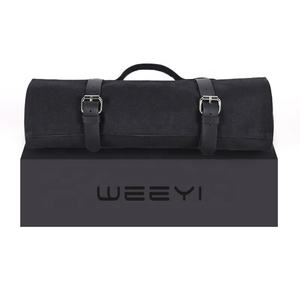 CHANGRONG personalizado marrón impermeable plegable de lona encerada cuero Chef cuchillo rollo bolsa OEM apoyo - Product Image 2