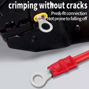 Connecteur de borne ronde en laiton à sertir pour câble à anneau RD Matériau en <span class=keywords><strong>cuivre</strong></span> avec <span class=keywords><strong>manchon</strong></span> de protection isolant - Product Image 4